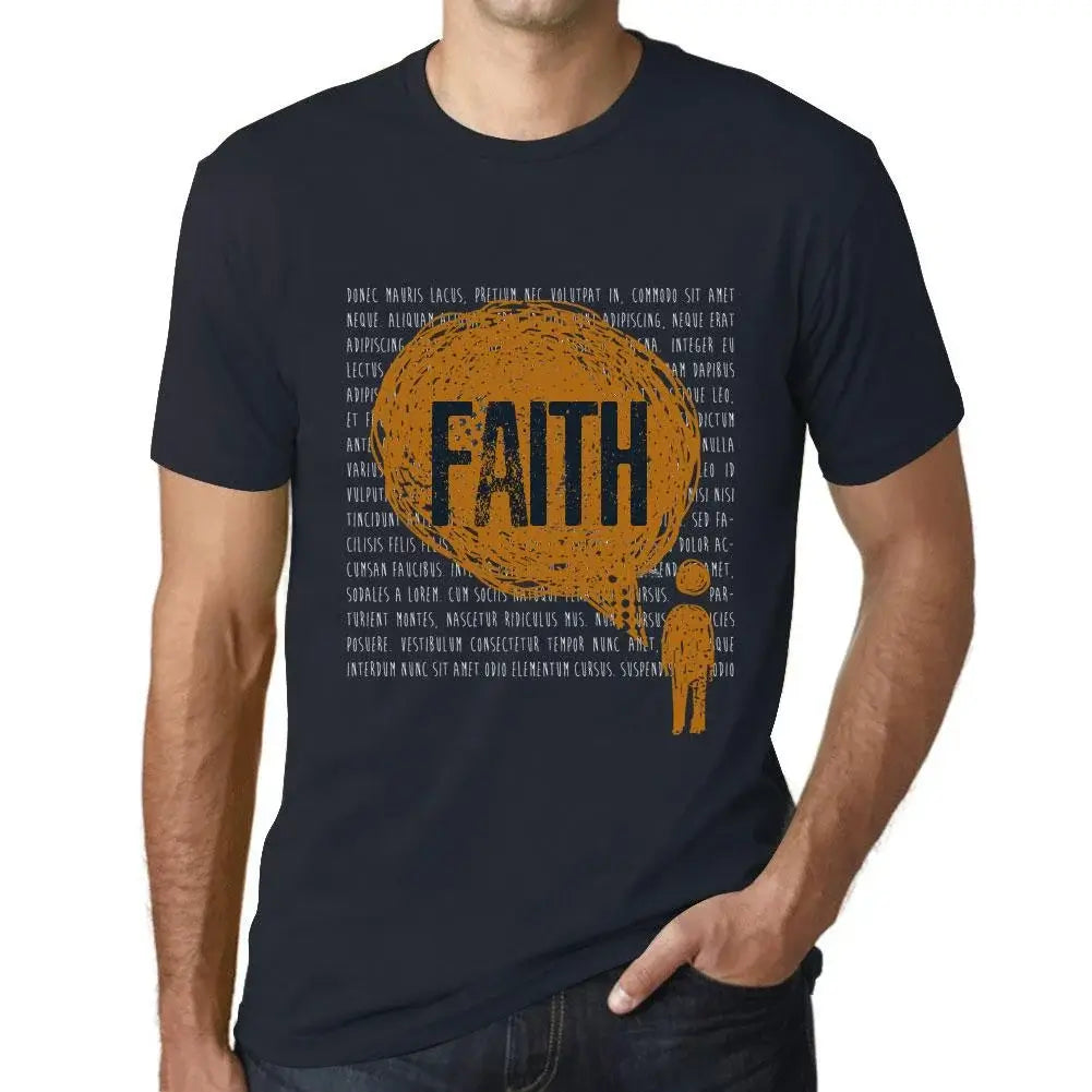 Men's Graphic T-Shirt Thoughts Faith Eco-Friendly Limited Edition Short Sleeve Tee-Shirt Vintage Birthday Gift Novelty