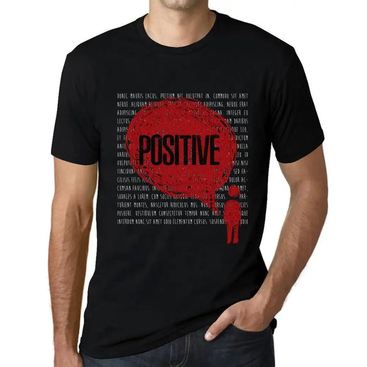 Men's Graphic T-Shirt Thoughts Positive Eco-Friendly Limited Edition Short Sleeve Tee-Shirt Vintage Birthday Gift Novelty