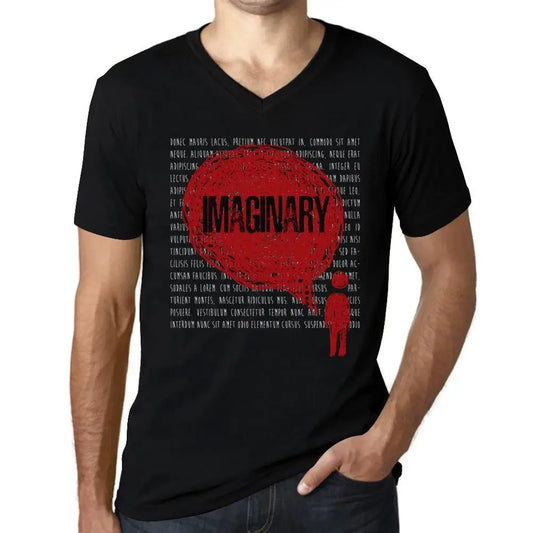 Men's Graphic T-Shirt V Neck Thoughts Imaginary Eco-Friendly Limited Edition Short Sleeve Tee-Shirt Vintage Birthday Gift Novelty