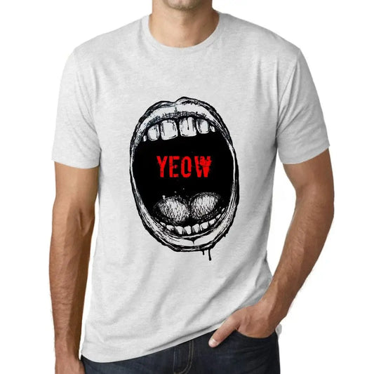 Men's Graphic T-Shirt Mouth Expressions Yeow Eco-Friendly Limited Edition Short Sleeve Tee-Shirt Vintage Birthday Gift Novelty