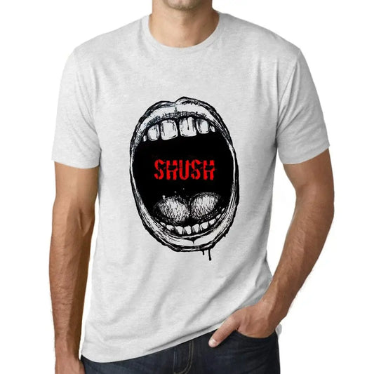Men's Graphic T-Shirt Mouth Expressions Shush Eco-Friendly Limited Edition Short Sleeve Tee-Shirt Vintage Birthday Gift Novelty