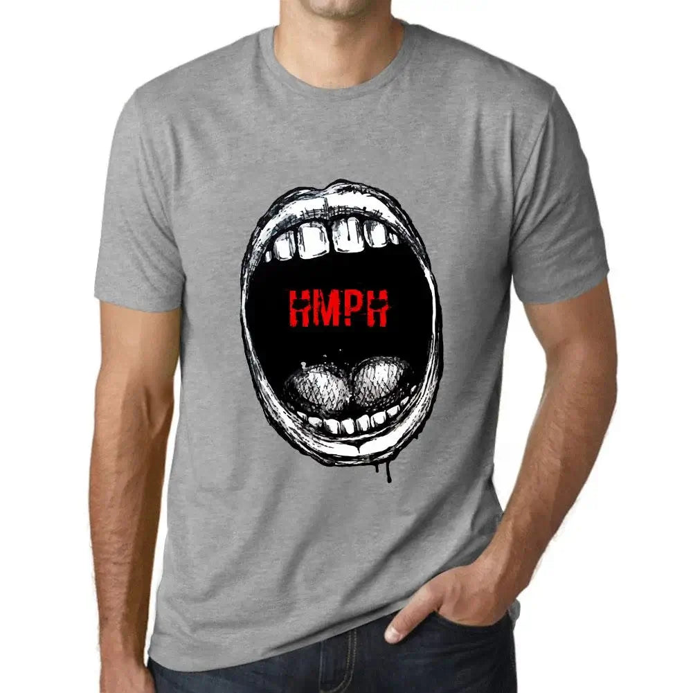 Men's Graphic T-Shirt Mouth Expressions Hmph Eco-Friendly Limited Edition Short Sleeve Tee-Shirt Vintage Birthday Gift Novelty