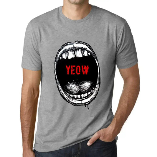Men's Graphic T-Shirt Mouth Expressions Yeow Eco-Friendly Limited Edition Short Sleeve Tee-Shirt Vintage Birthday Gift Novelty