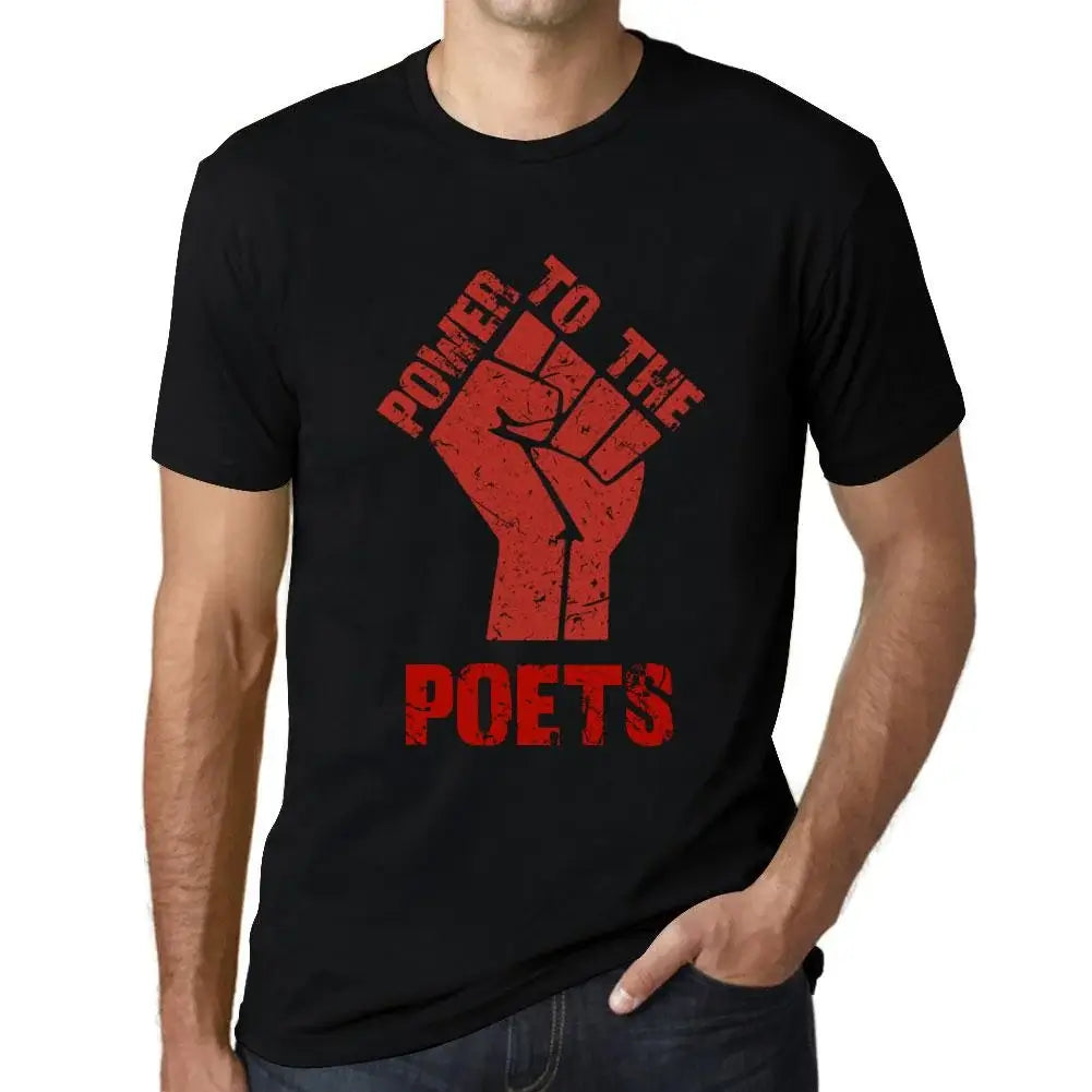 Men's Graphic T-Shirt Power To The Poets Eco-Friendly Limited Edition Short Sleeve Tee-Shirt Vintage Birthday Gift Novelty