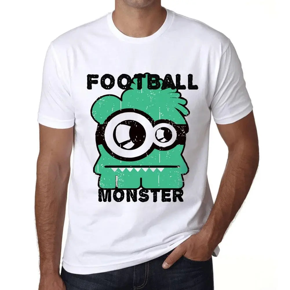 Men's Graphic T-Shirt Football Monster Eco-Friendly Limited Edition Short Sleeve Tee-Shirt Vintage Birthday Gift Novelty