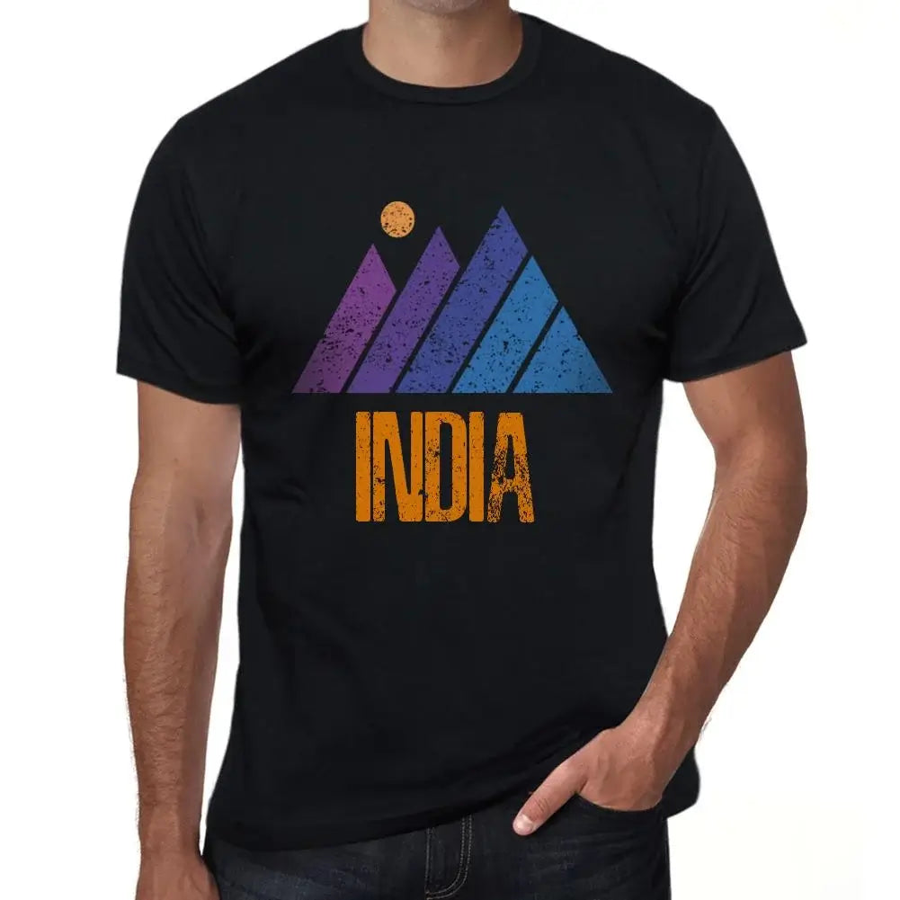 Men's Graphic T-Shirt Mountain India Eco-Friendly Limited Edition Short Sleeve Tee-Shirt Vintage Birthday Gift Novelty