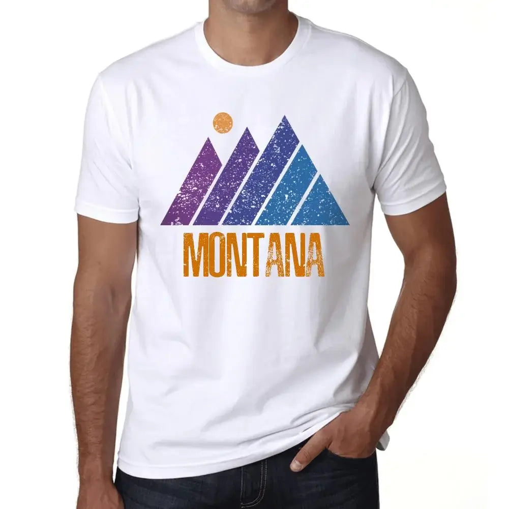 Men's Graphic T-Shirt Mountain Montana Eco-Friendly Limited Edition Short Sleeve Tee-Shirt Vintage Birthday Gift Novelty