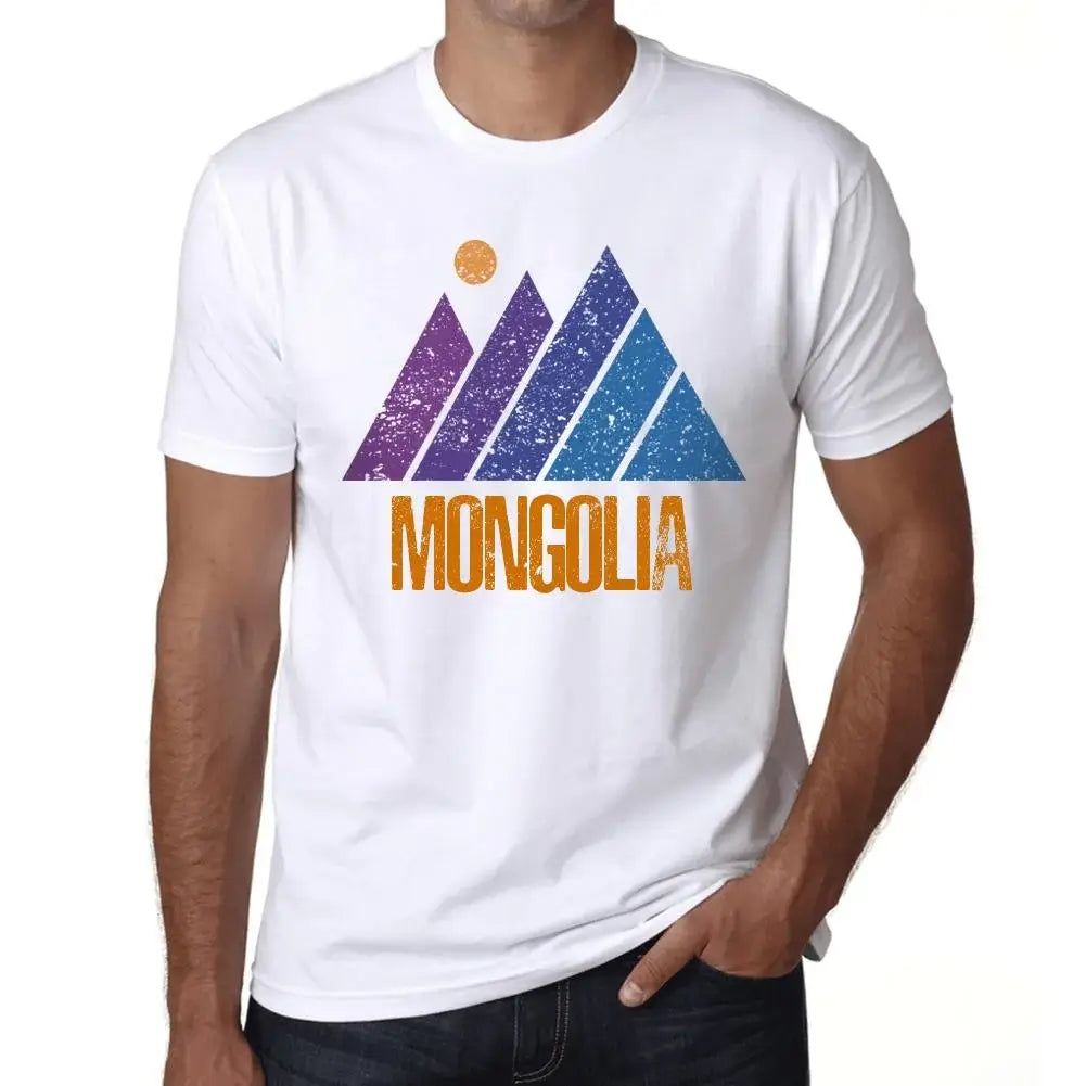 Men's Graphic T-Shirt Mountain Mongolia Eco-Friendly Limited Edition Short Sleeve Tee-Shirt Vintage Birthday Gift Novelty