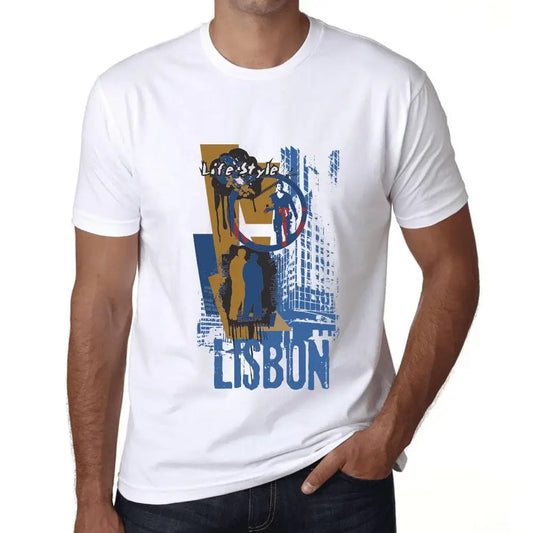 Men's Graphic T-Shirt Lisbon Lifestyle Eco-Friendly Limited Edition Short Sleeve Tee-Shirt Vintage Birthday Gift Novelty