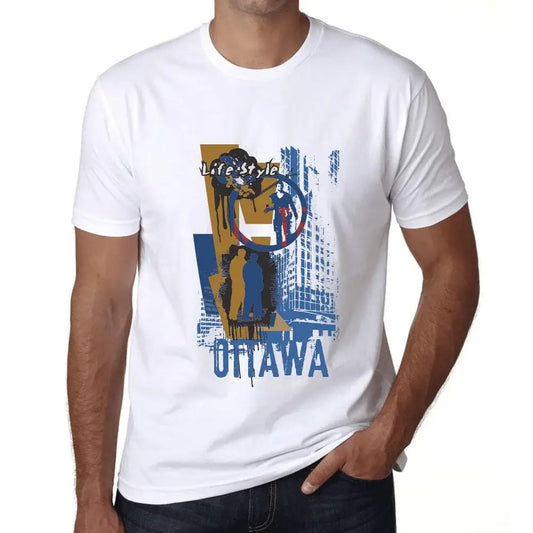 Men's Graphic T-Shirt Ottawa Lifestyle Eco-Friendly Limited Edition Short Sleeve Tee-Shirt Vintage Birthday Gift Novelty