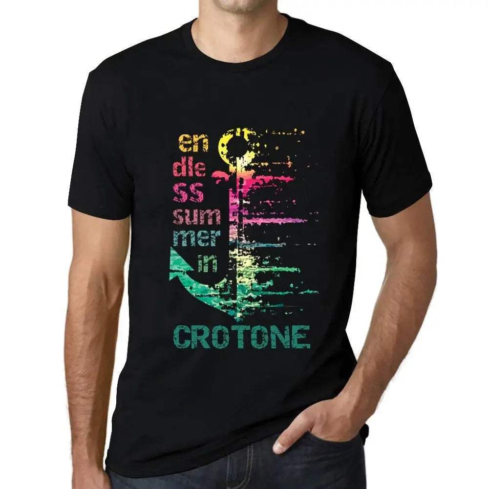 Men's Graphic T-Shirt Endless Summer In Crotone Eco-Friendly Limited Edition Short Sleeve Tee-Shirt Vintage Birthday Gift Novelty