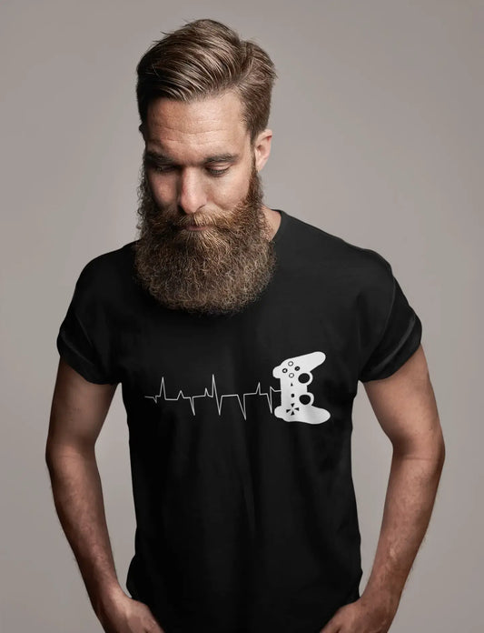 ULTRABASIC Men's T-Shirt Controller Game Heartbeat - Birthday Gift for Gamers