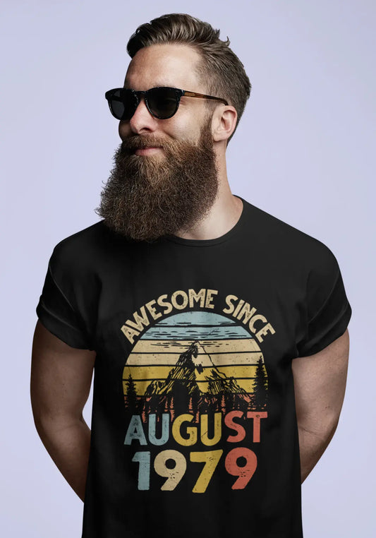 ULTRABASIC Men's T-Shirt Awesome since August 1979 - Vintage Mountain 42nd Birthday Gift Tee Shirt
