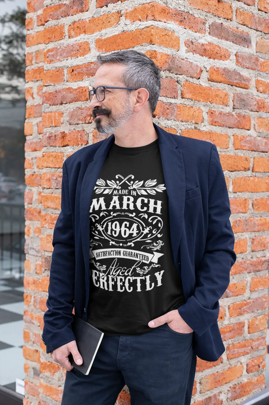 ULTRABASIC Men's T-Shirt Made in March 1964 Aged Perfectly - 57th Birthday Gift Tee Shirt