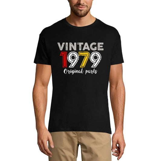 Men's Graphic T-Shirt Original Parts 1979 45th Birthday Anniversary 45 Year Old Gift 1979 Vintage Eco-Friendly Short Sleeve Novelty Tee