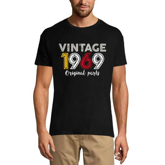 Men's Graphic T-Shirt Original Parts 1969 55th Birthday Anniversary 55 Year Old Gift 1969 Vintage Eco-Friendly Short Sleeve Novelty Tee