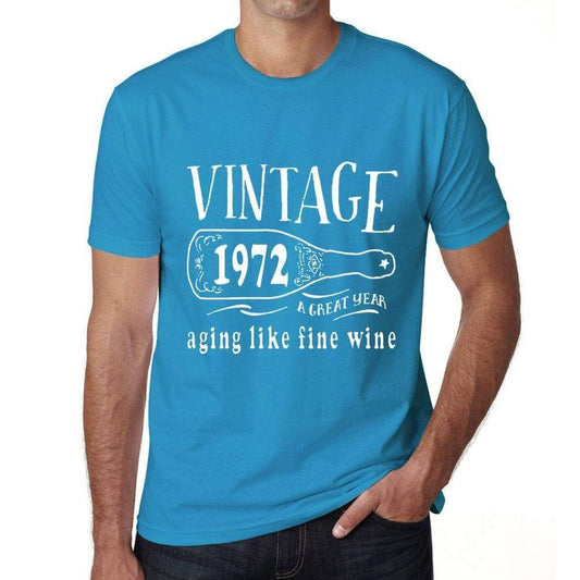 1972 Aging Like a Fine Wine Men's T-shirt Blue Birthday Gift 00460 - ultrabasic-com