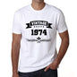 1974 Vintage Year White, Men's Short Sleeve Round Neck T-shirt 00096 - ultrabasic-com