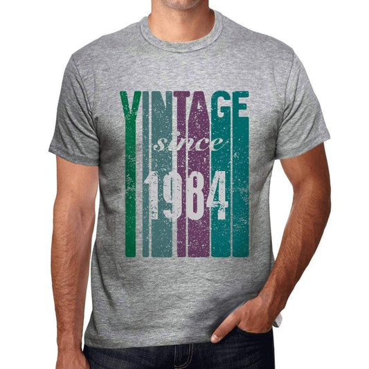 1984, Vintage Since 1984 Men's T-shirt Grey Birthday Gift 00504 00504 - ultrabasic-com