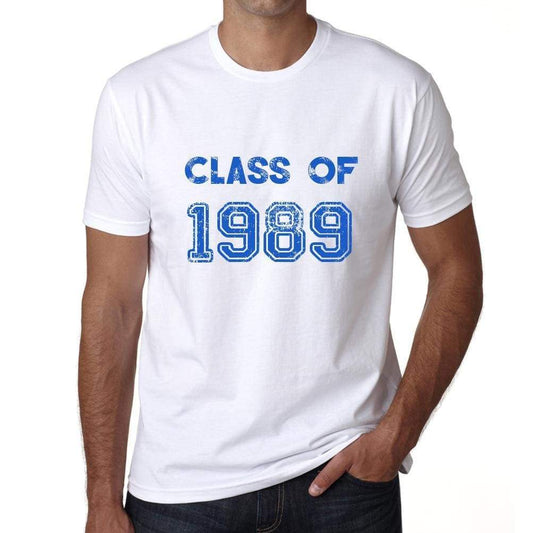 1989, Class of, white, Men's Short Sleeve Round Neck T-shirt 00094 - ultrabasic-com