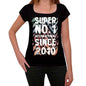 2010 Super No.1 Since 2010 Womens T-Shirt Black Birthday Gift 00506 - Black / Xs - Casual
