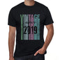2019 Vintage Since 2019 Mens T-Shirt Black Birthday Gift 00502 - Black / X-Small - Casual