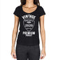 2020 Vintage Superior Black Womens Short Sleeve Round Neck T-Shirt 00091 - Black / Xs - Casual