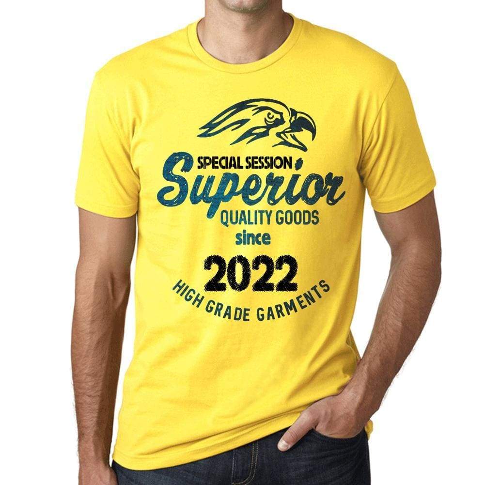 2022 Special Session Superior Since 2022 Mens T-Shirt Yellow Birthday Gift 00526 - Yellow / Xs - Casual
