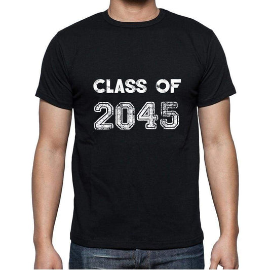 2045 Class Of Black Mens Short Sleeve Round Neck T-Shirt 00103 - Black / S - Casual