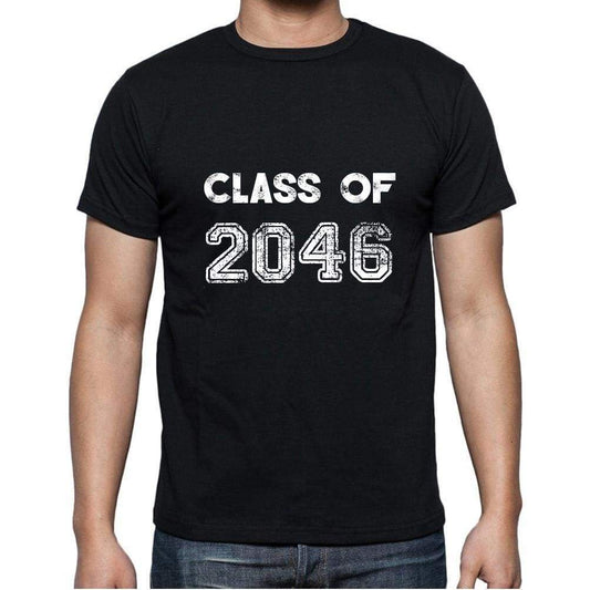 2046 Class Of Black Mens Short Sleeve Round Neck T-Shirt 00103 - Black / S - Casual