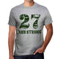 27 And Strong Men's T-shirt Grey Birthday Gift - Ultrabasic