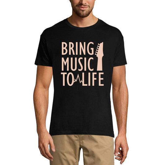 ULTRABASIC Men's T-Shirt Bring Music to Life - Guitar Shirt for Musician
