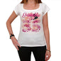 35 Grenoble City With Number Womens Short Sleeve Round White T-Shirt 00008 - Casual