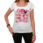 38 Lamans City With Number Womens Short Sleeve Round White T-Shirt 00008 - Casual