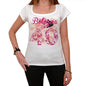 40 Bologna City With Number Womens Short Sleeve Round White T-Shirt 00008 - White / Xs - Casual