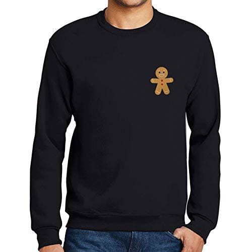 Ultrabasic - Homme Graphique TLittle Biscuit Sweater Action de Grâces Xmas Cadeau Idées Tee Noir Profond