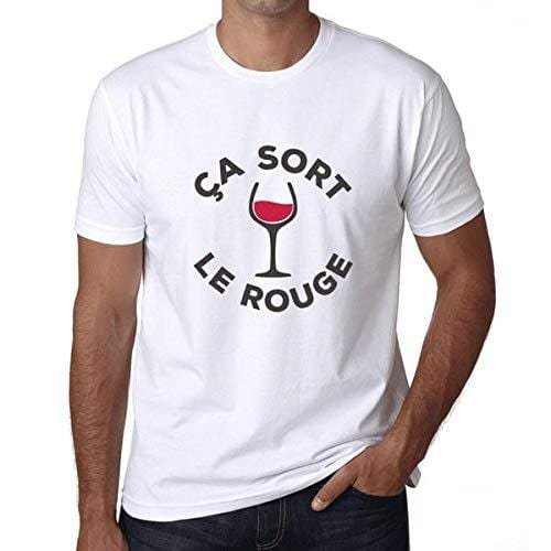 Homme T-Shirt Graphique Imprimé Vintage Tee Ça Sort Le Rouge Blanc