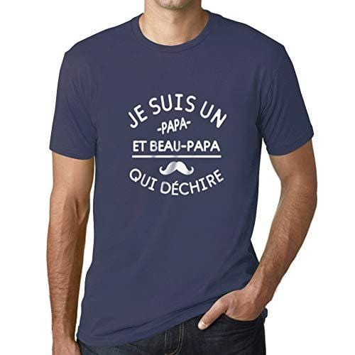 Ultrabasic - Graphique Homme Papa Et Beau-Papa Qui déchire T-Shirt Cadeau Imprimé Tée-Shirt Denim