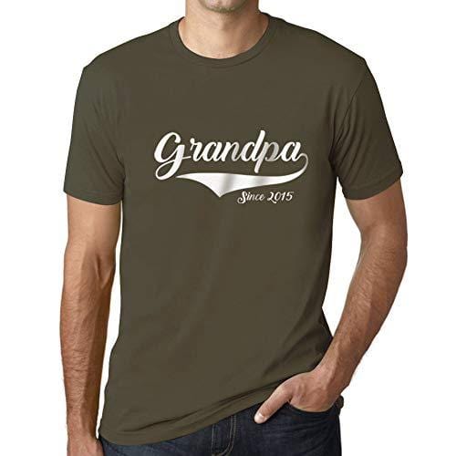 Ultrabasic - Homme T-Shirt Graphique Grandpa Since 2015 Army