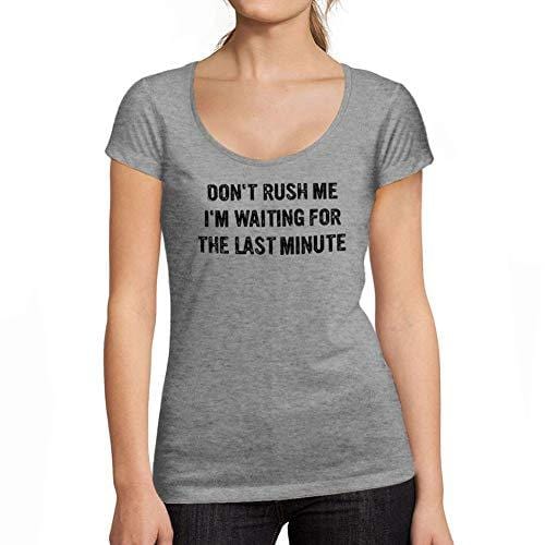 Ultrabasic - Tee-Shirt Femme col Rond Décolleté Don't Rush Me