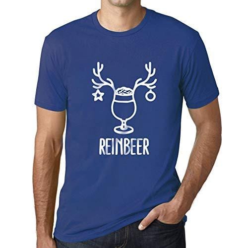 Ultrabasic - Graphique Homme Reinbeer T-Shirt Cadeau Imprimé Tée-Shirt Royal