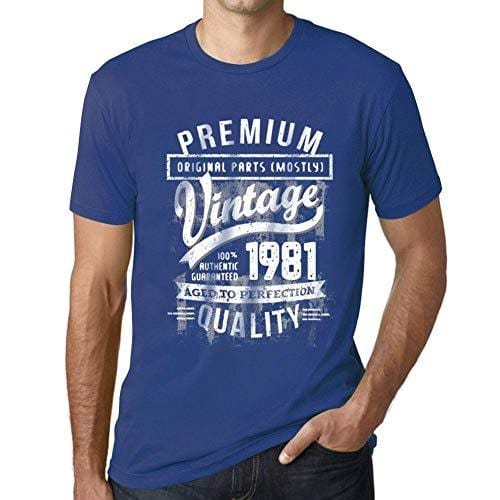 Ultrabasic - Homme T-Shirt Graphique 1981 Aged to Perfection Tee Shirt Cadeau d'anniversaire