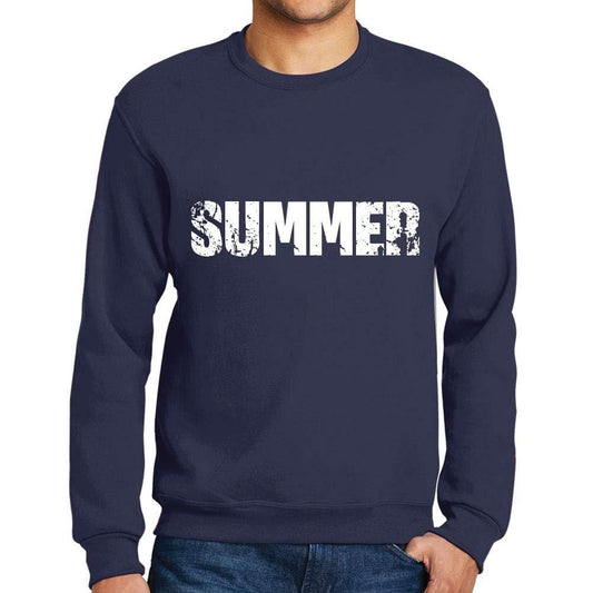 Ultrabasic Homme Imprimé Graphique Sweat-Shirt Popular Words Summer French Marine