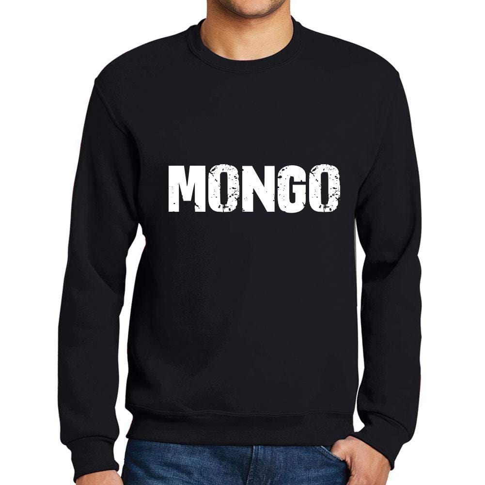 Ultrabasic Homme Imprimé Graphique Sweat-Shirt Popular Words Mongo Noir Profond