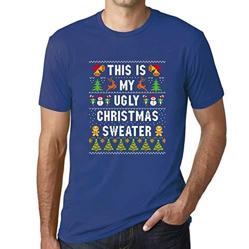 Ultrabasic - Homme Graphique Ugly Christmas Sweater Xmas Impression de Lettre Idée Noel Cadeau Royal