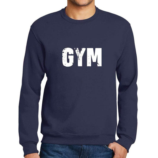 Ultrabasic Homme Imprimé Graphique Sweat-Shirt Popular Words Gym French Marine