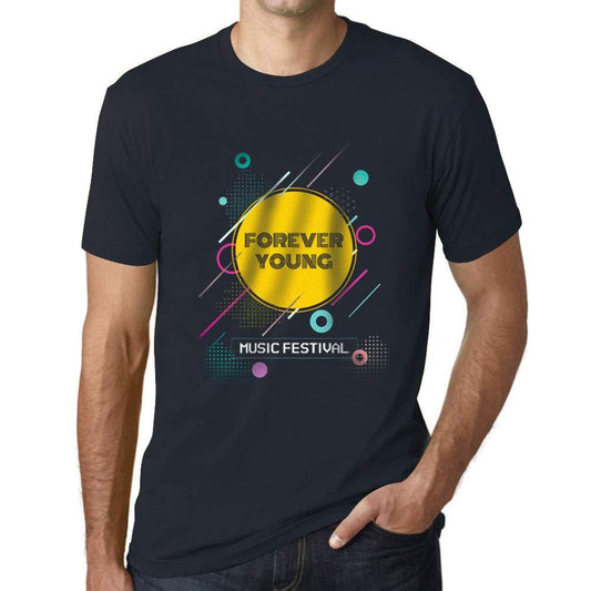 Ultrabasic Homme T-Shirt Graphique Music Fest Forever Young Marine