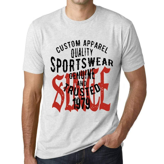 Ultrabasic - Homme T-Shirt Graphique Sportswear Depuis 1979 Blanc Chiné