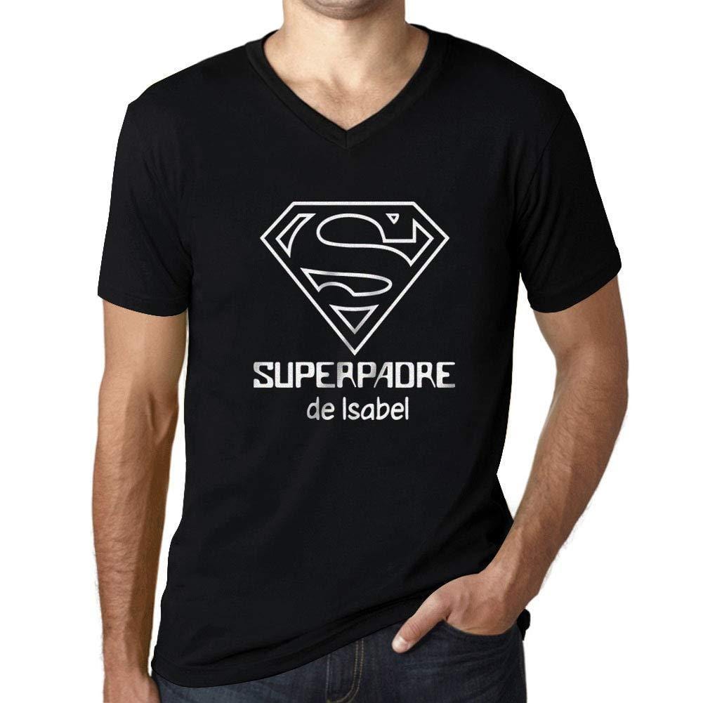 Ultrabasic - Homme Graphique Col V Tee Shirt Superpadre Stampato Noir Profond