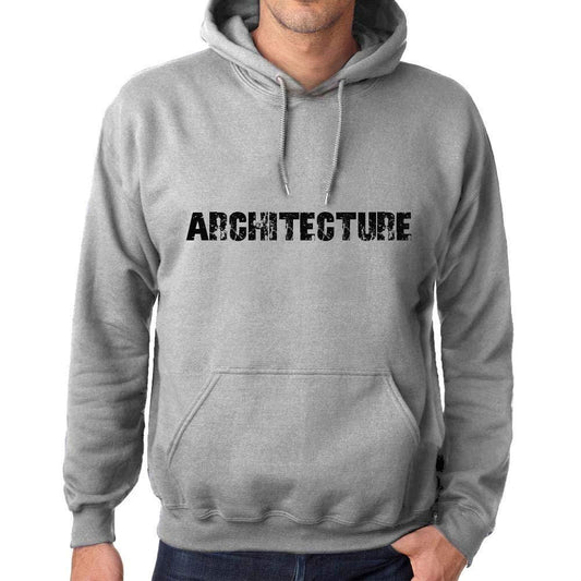 Ultrabasic Homme Femme Unisex Sweat à Capuche Hoodie Popular Words Architecture Gris Chiné